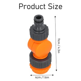Plastic Faucet Hose Elbow Connector, 180 Degree Rotating Adapter Coupler Quick Connector for Garden Irrigation, Three Sizes