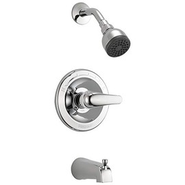 Peerless Classic Single-Function Tub and Shower Trim Kit with Single-Spray Shower Head, Aluminum, Chrome PTT188753 (Valve Not Included)