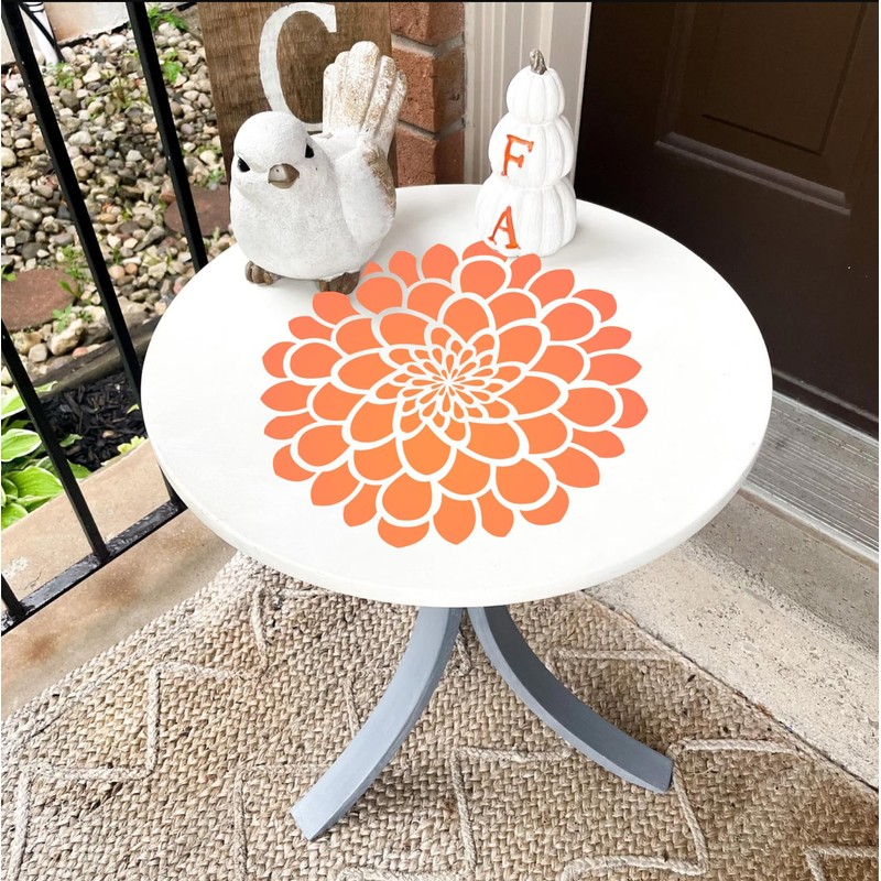 Large Flower Stencils for Painting Dahlia Flower Stencils for Walls