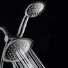 AquaDance Luxury Square High-Pressure Giant 7.3" Rain Shower Head/Handheld Spa