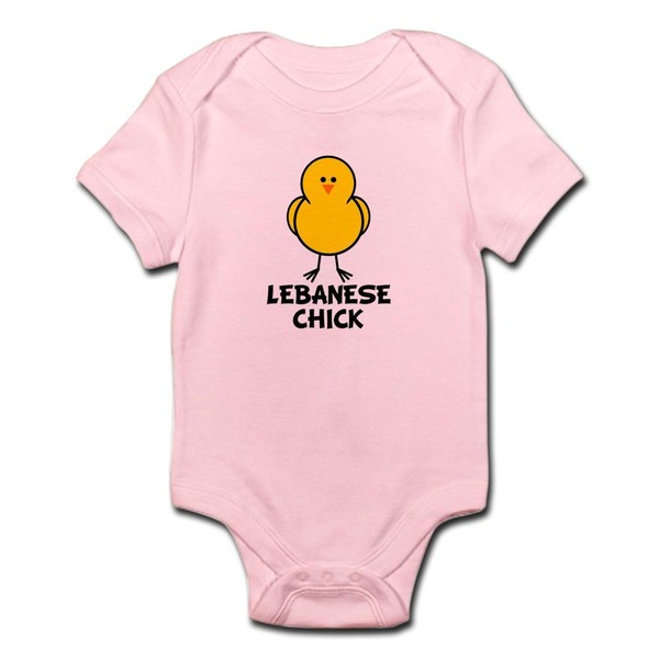 CafePress Lebanese Chick Infant Bodysuit Cute Infant Bodysuit Baby Romper Petal Pink