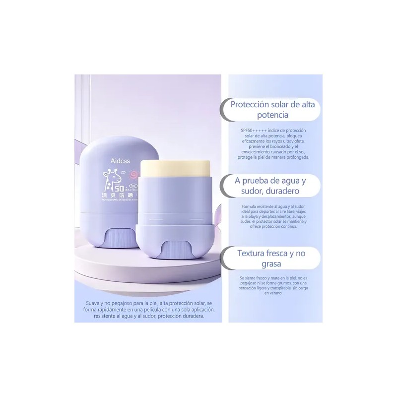 Protector Solar Mineral En Barra Uv Zero Para Niños Spf50
