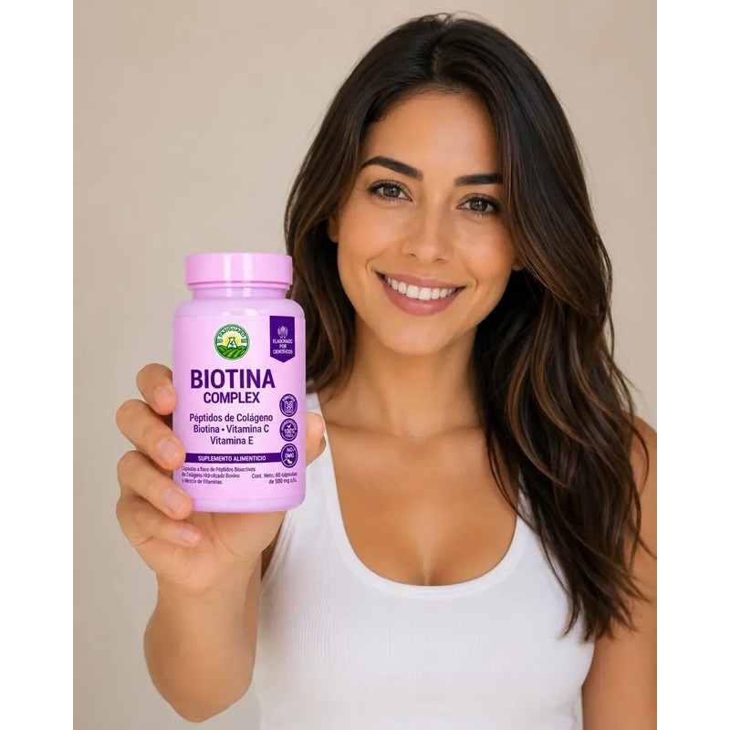 Biotina Pasiguaro Vitaminas Y Colágeno 60 Caps Belleza