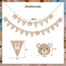 We Can Bearly Wait Banner - Bear First Party Decoration,Bear 1st Birthday Banner,Bear Gender Reveal Decorations (we can bearly wait)