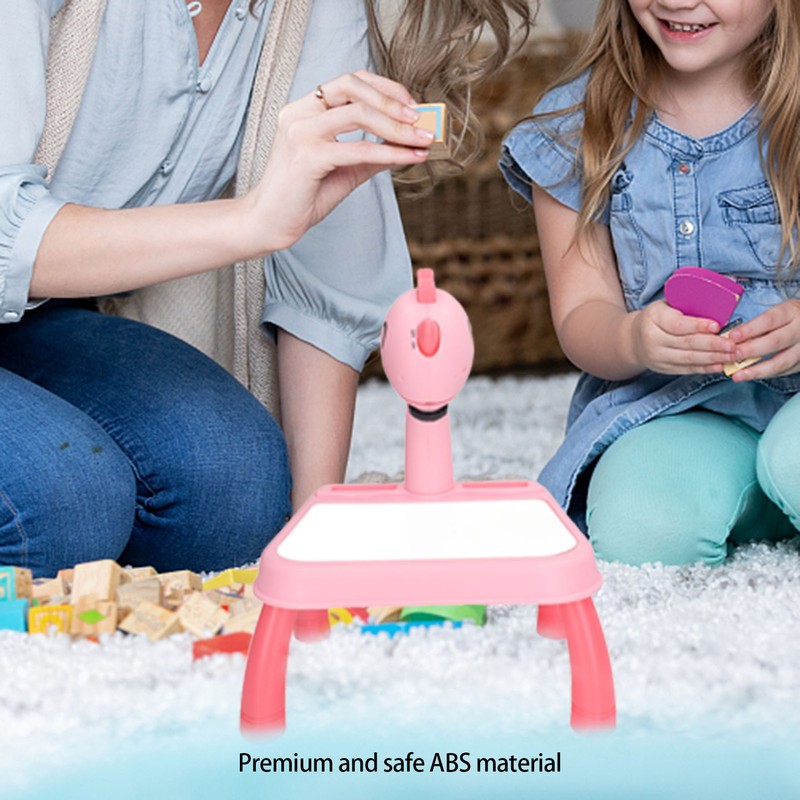 Drawing Projector Table Cute Dinosaur Design Bright Colors Detachable Smart