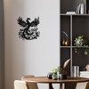 Rajukit Phoenix Wall Art, Wall Decor Metal Phoenix Rising Statue,