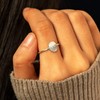 KIFUTENG 925 Sterling Silver Wave Rings for Women Self Reminder