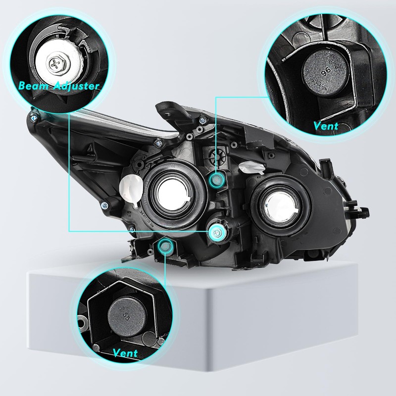 TUSDAR Headlight Replacement Fits For 2012 2013 2014 2015 Toyota