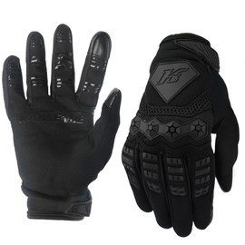 KAIWENDE Men’s Dirt Bike Riding Gloves -Full Finger Touch-Screen Motocross/Motorcycle Gloves for BMX MX ATV MTB Off-Road Riding (X-Large, Black)