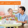 6 Pack Classroom Caddy Storage Basket with Handle, Plastic Drink