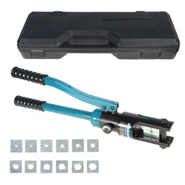 findmall Hydraulic Crimping Tool 16T Set Hand Operated Hydraulic Crimping Tool 13 Pairs of Crimping Dies Fit for Electrical Terminal Wire