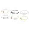 SEWACC 6pcs Slidable Activity Bracelet Extendable DIY Metal Wire Bracelet