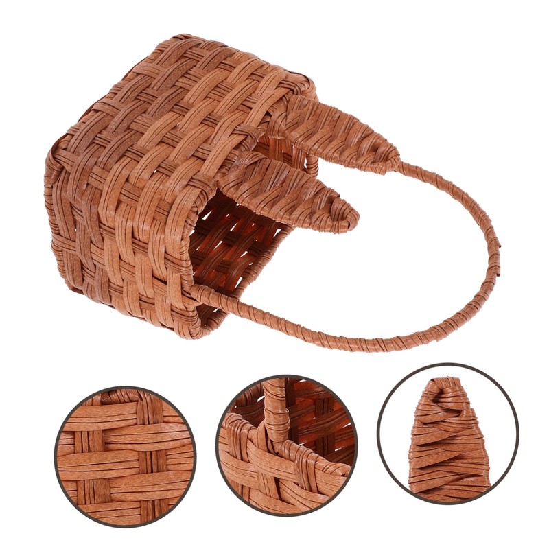 LABRIMP Cute Rabbit Ears Easter Egg Basket Lightweight Woven Storage