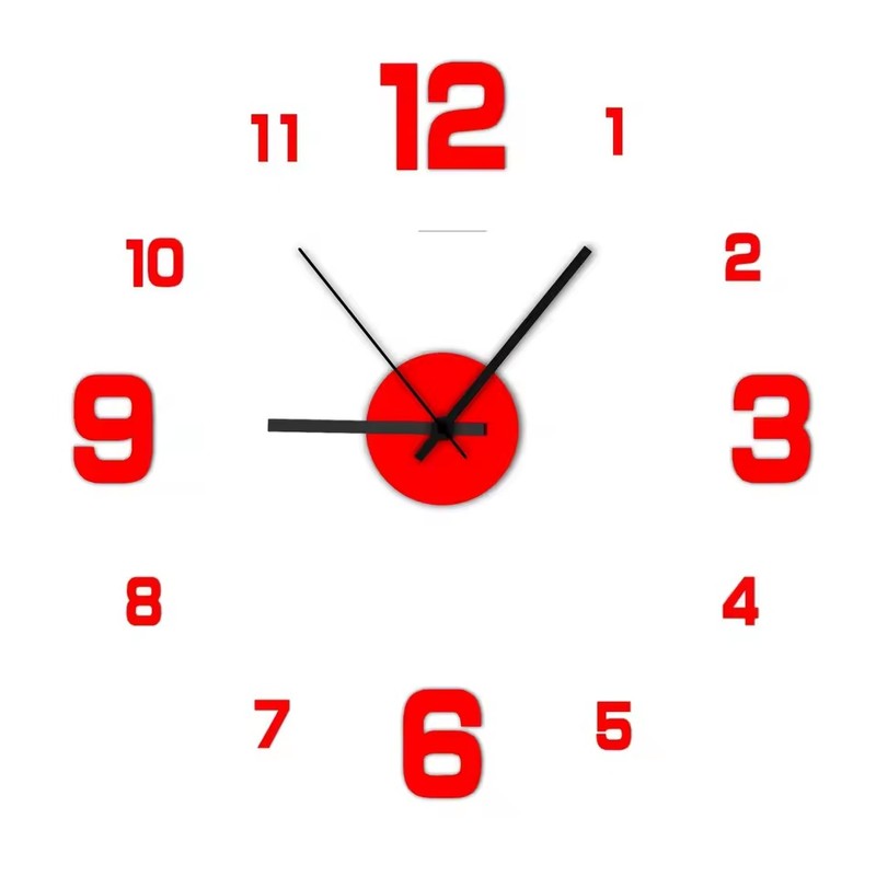 Frameless DIY Wall Clock for Living Room and Office –