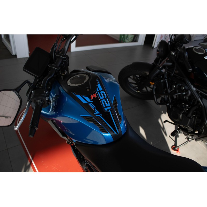 Tankpad Motorcycle Sticker Black Blue Compatible with Honda CB125R X510009VA