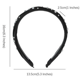 scicent Hair Band 3 Pieces Women Sparkly Beaded Headband Embellished Jeweled Crystal Hairband Wide Hair Hoops for Evening Formal Occasion Christmas Birthday Wedding Bridal Party Alice Band - 29815