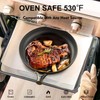 LAMFO Non Stick Frying Pans, 8" Honeycomb Long-Lasting Cast Iron