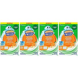 Scrubbing Bubbles Toilet Fresh Brush Flushable Refills, Citrus Scent, 20 Count (4 Pack)