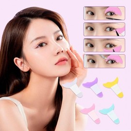 Eyeliner Guide, Mascara Shield & Eyelash Application Tool Makeup Accessory 01 Eye Line Guard - Purple 10ea