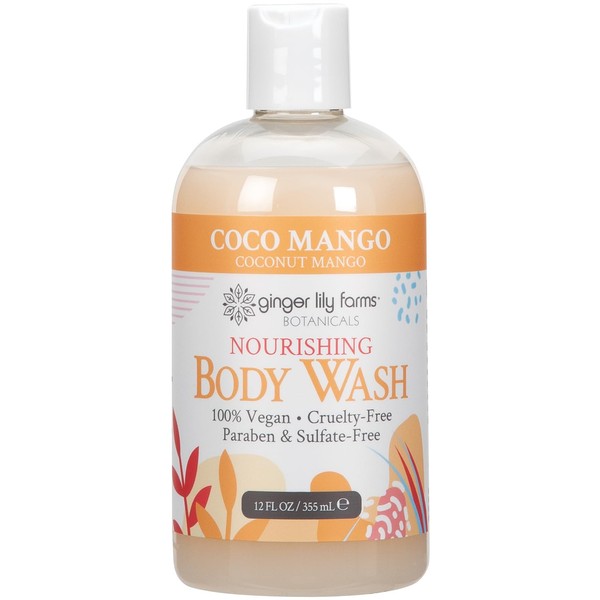 Ginger Lily Farms Botanicals Nourishing Body Wash, Coco Mango, 100%