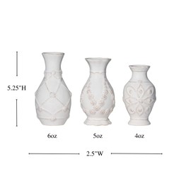 Juliska Jardins Du Monde Mini Vase Trio - Whitewash