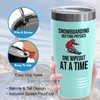 Snowboarding Teal Edition Viking Tumbler 20oz - Snowboarding Defying physics