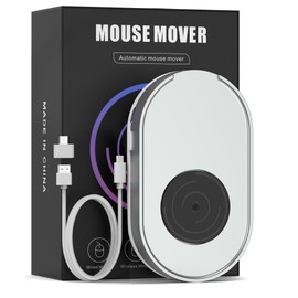 Jerryrun Mouse Jiggler, Undetectable Mouse Mover Device Wiggler Shaker with Drive Free USB Cable and USB C to USB Adapter, Physical Automatically Mouse Movement, Keep PC Screen Active, Pink