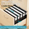 NORDUN Plastic Hanging File Folder Expandable,Letter Size,Upgraded 2" Expansion Accordian