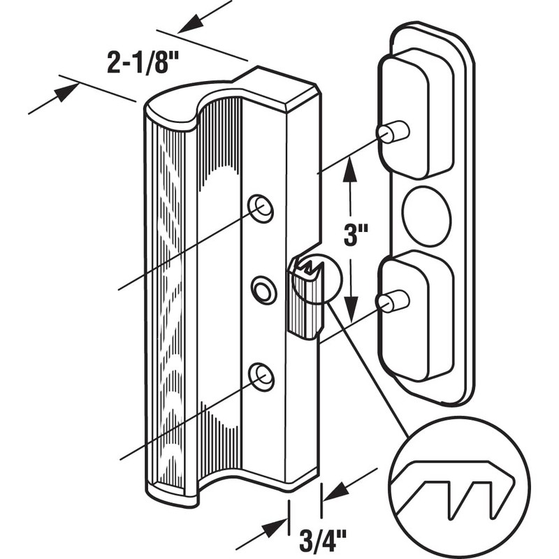 Prime-Line C 1201 Aluminum and Diecast Clamp Style Sliding Door