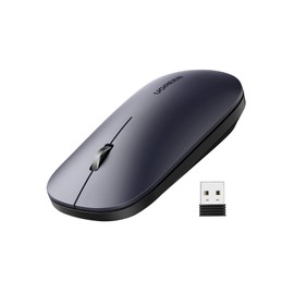 UGREEN Mouse Inalámbrico Silencioso, USB 2.4GHz con Receptor USB, Ratón Ultrafino 4 Niveles dpi Ajustables hasta 4000 dpi, para Ordenador, Portátil,