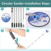 Drywall Pole Sander,30 to 86 Inch Circular Sander with Adjustable