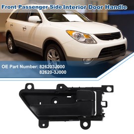Motoforti Front Passenger Side Interior Door Handle for Hyundai Veracruz 2007-2012 Inside Door Handle No.826203J000/82620-3J000 Black 1 Pc
