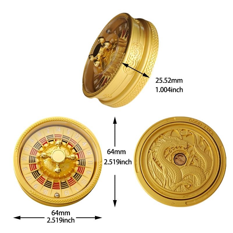 Lkjsjjns Roulette Dice Spinner, Spinner DND Dice Set,Metallic 20 Sided