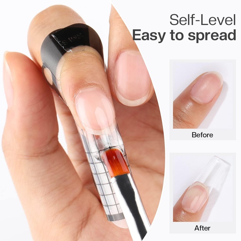 Morovan Clear Builder Gel for Nails: UV/LED Hard Gel Kit