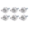6PCS Hard Top Quick Removal Fastener Thumb Screw with D