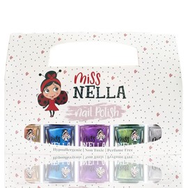 Miss Nella SPACE COLLECTION 5 Chrome nail polish set- Gold, Blue, Purple, Green, Silver, Peel Off kids Nail Polish