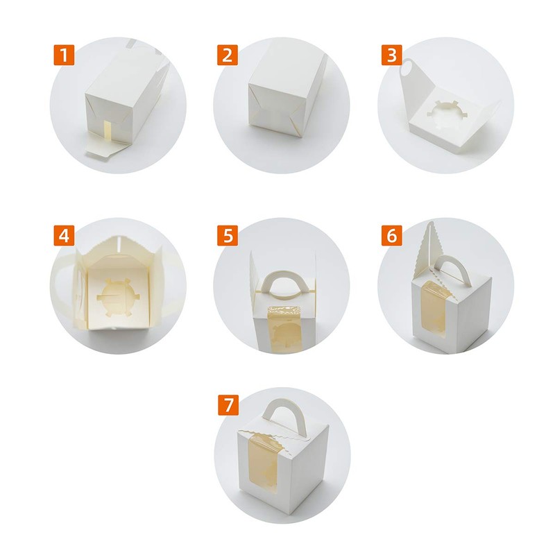 25 Pack Portable Cupcake Boxes Containers With PVC Window Candy