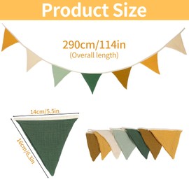 GENHH Bunting Children's Room, Baby Room Decoration, 2.6 m Children's Room Decoration, Bunting Fabric, Baby Room Wall Decoration, Baby Room Decoration
