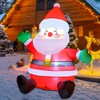 GOOSH 5 FT Christmas Inflatables Santa Claus Outdoor Decorations Blow