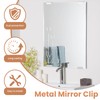 Aifeier ET 8PCS White Metal Mirror Clips, 1/4 Inch Wide