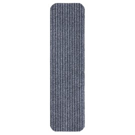 Sweet Home Stores Rib Design Indoor/Outdoor Non-Slip Stair Treads and Rug, Gray, 14 Pack, SH-SRT703-14