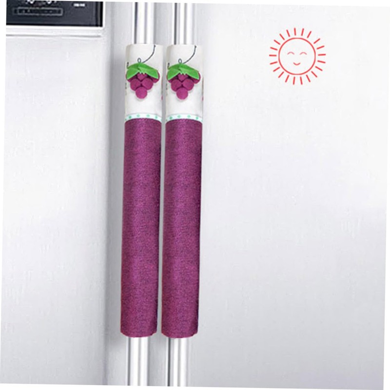 SHOWERORO Refrigerator Handle Covers 2 Pack Floral Pattern Cotton Material