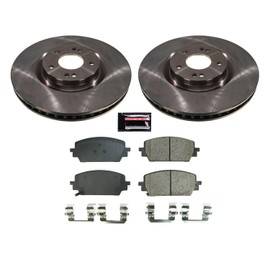 Power Stop Front KOE8703 Stock Replacement Brake Pad and Rotor Kit Autospecialty For Hyundai Santa Fe 2021-2023, Kia Sorento 2021-2022 [Model Specific]