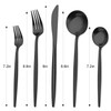 Bettlife Matte Black Silverware Set, Stainless Steel Satin Finish, Flatware