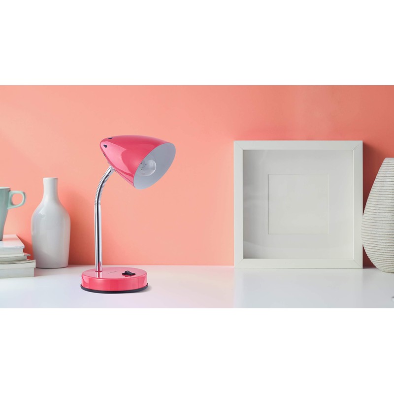 Innoteck Colour Adjustable Desk Lamp, Metal, 40 W, Pink