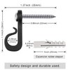 SELEWARE Q Hanger Hooks for String Lights, Christmas with Screw