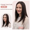 Hairro Human Hair Topper, Clips in 100% Real Hairpieces for