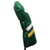Majek Retro Golf Headcovers Green White and Yellow Vintage Leather