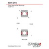 MAPLE ACE 6206-2RS Ball Bearing 30x62x16mm 6206 2RS Rubber Sealed