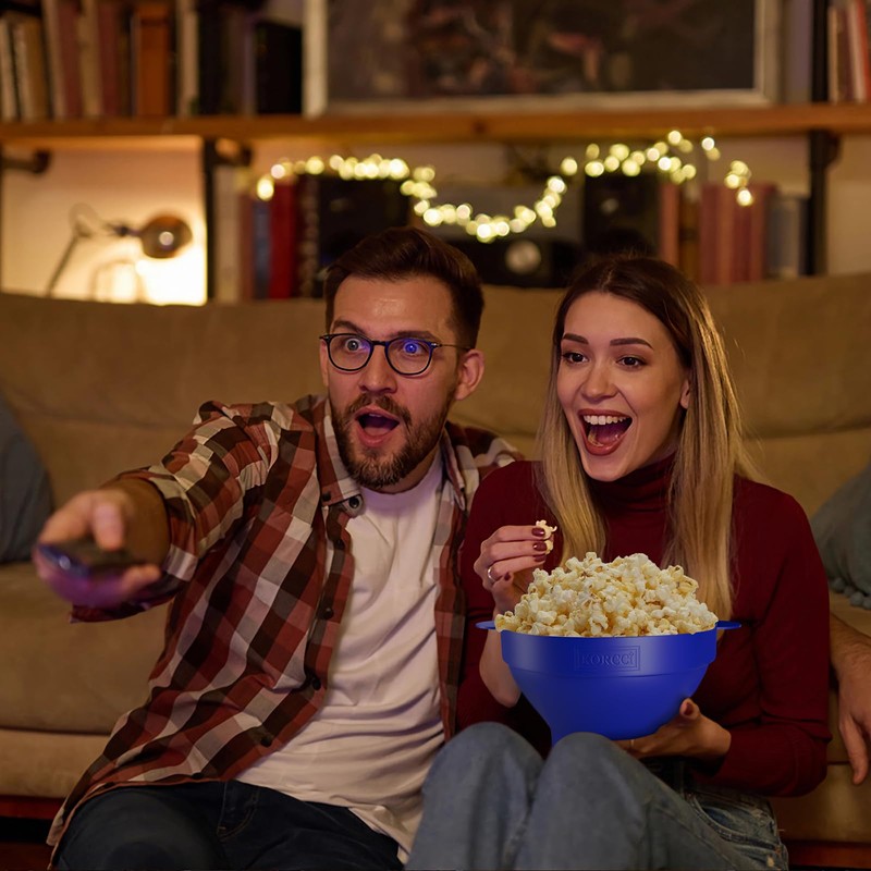 The Original Korcci Microwaveable Silicone Popcorn Popper, Microwave Popcorn Popper,
